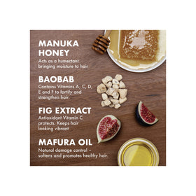 SheaMoisture label close-up highlighting key ingredients and clean formulation