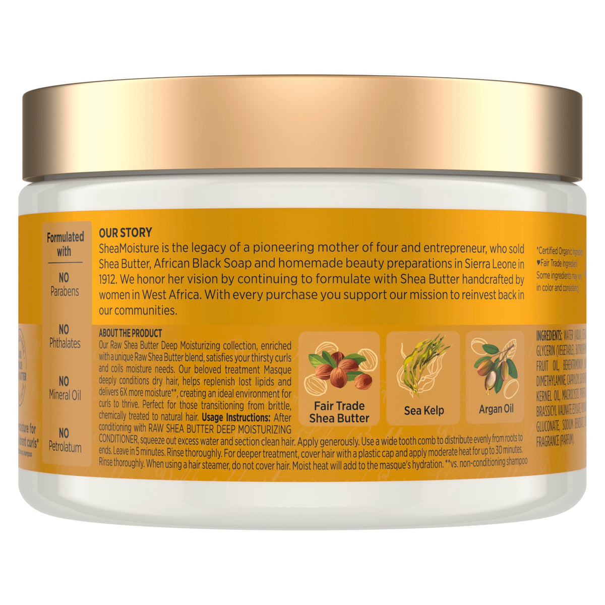 SheaMoisture open masque showing thick texture to illustrate rich hydration benefits