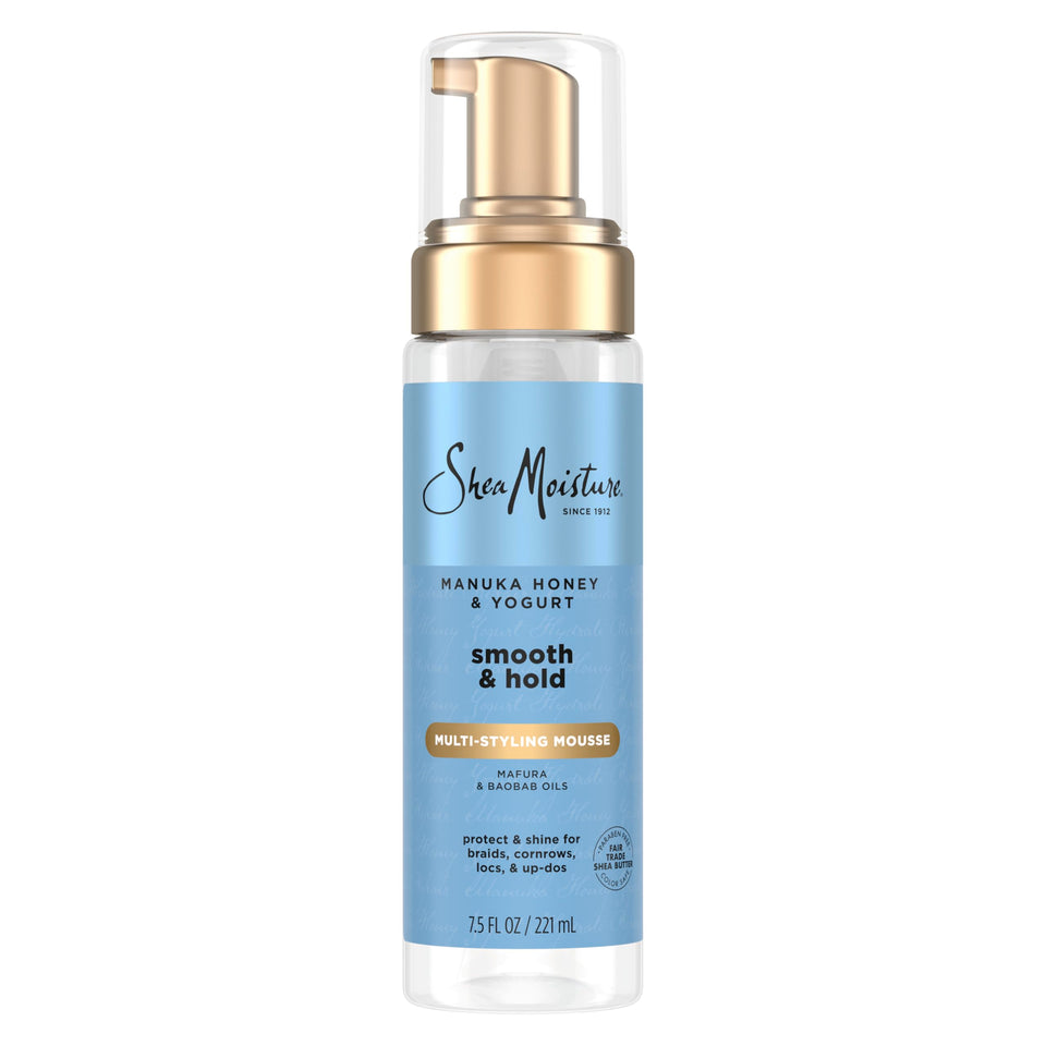 SheaMoisture front packaging showing product and label, clear styling benefit