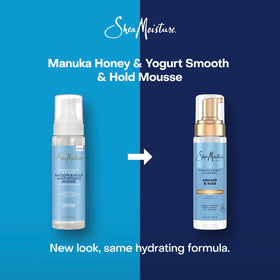 SheaMoisture ingredients display with honey and yogurt showcasing nourishing benefits