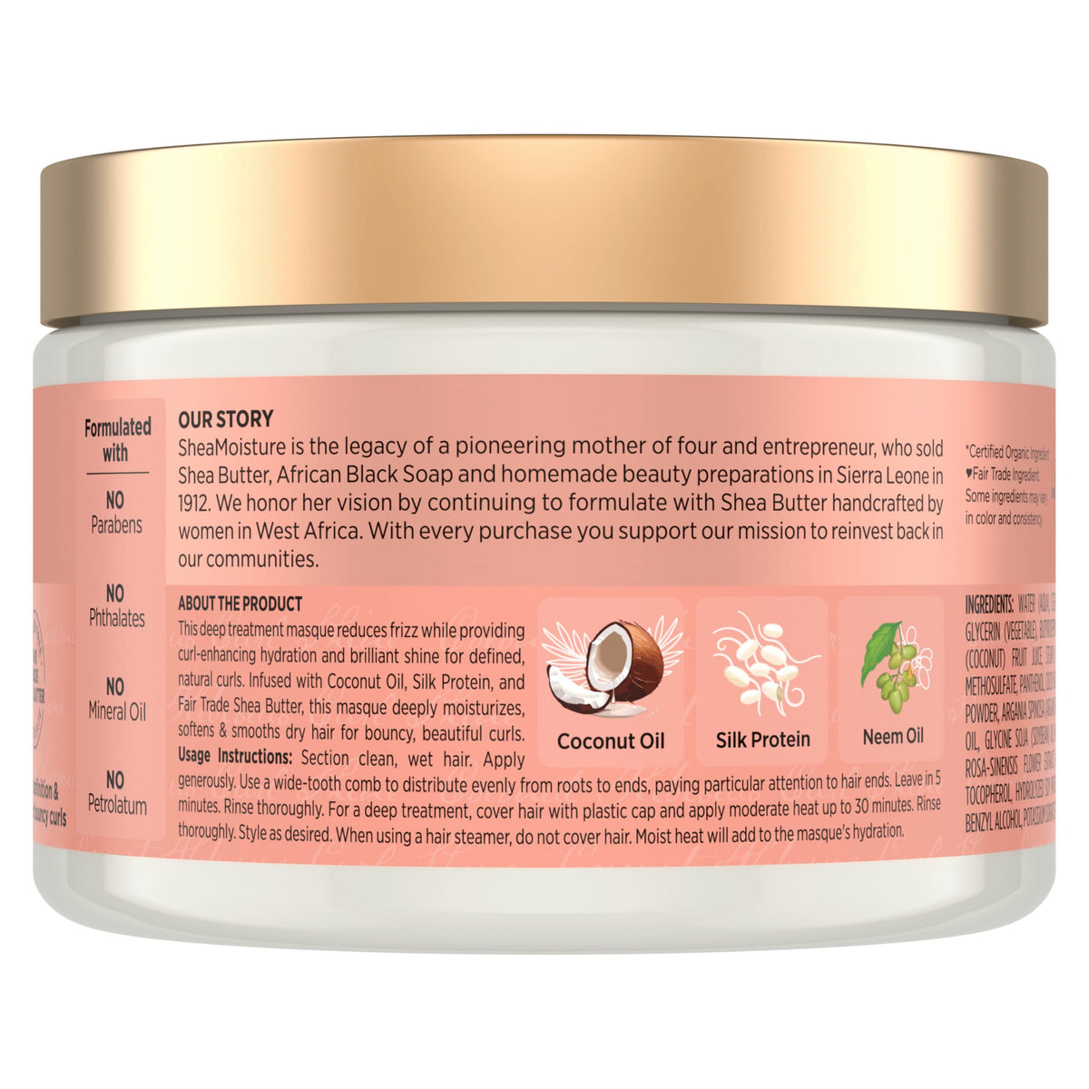 SheaMoisture open jar revealing creamy texture for intense hydration