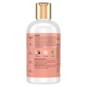 SheaMoisture cream texture close-up highlighting silky slip and moisturizing consistency