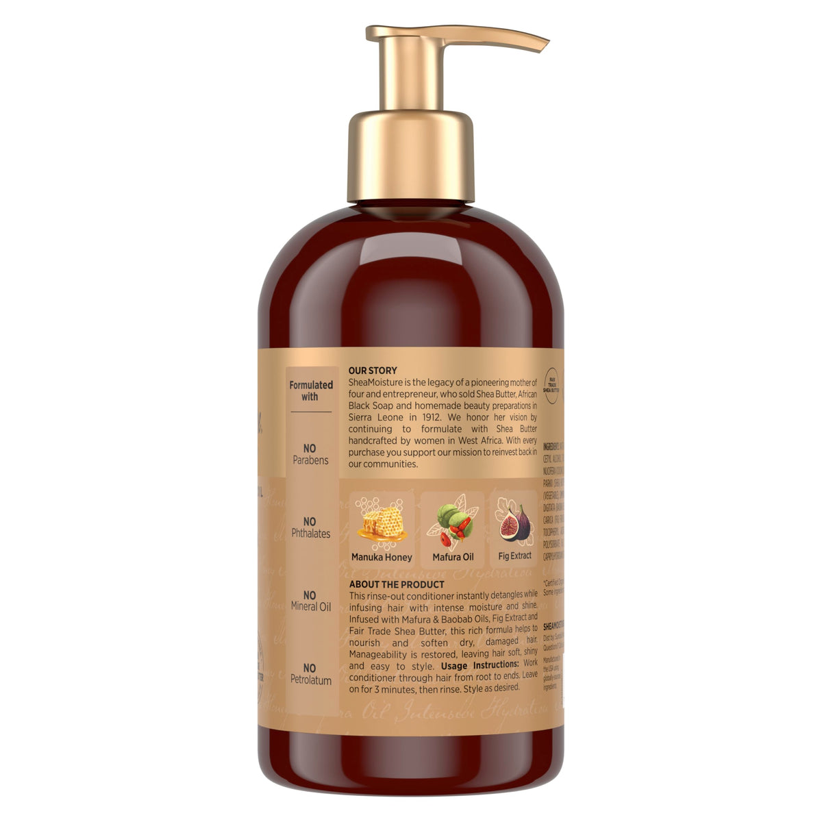 SheaMoisture conditioner creamy texture close-up for easy detangling