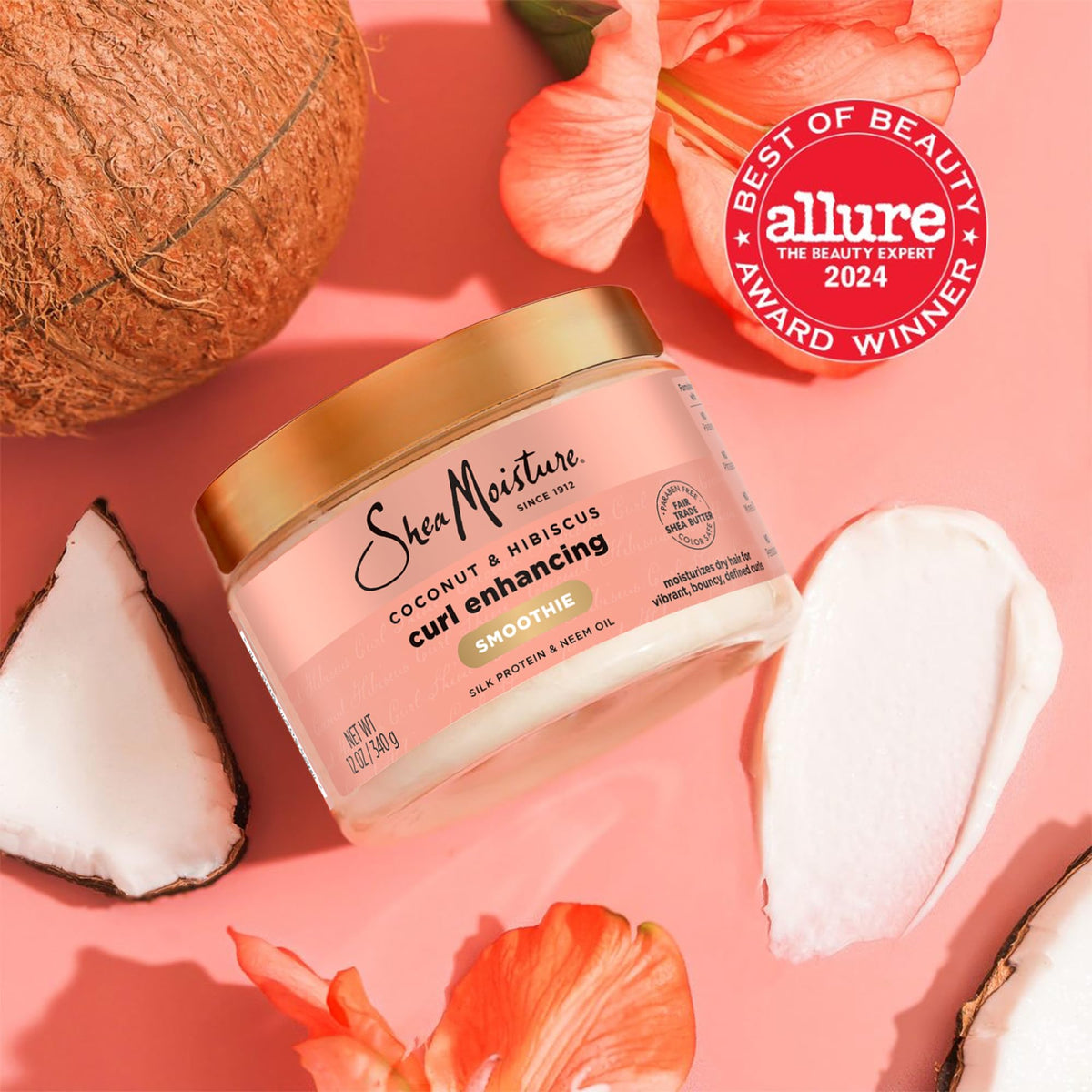 SheaMoisture label close-up showing ingredient list and clean formulation