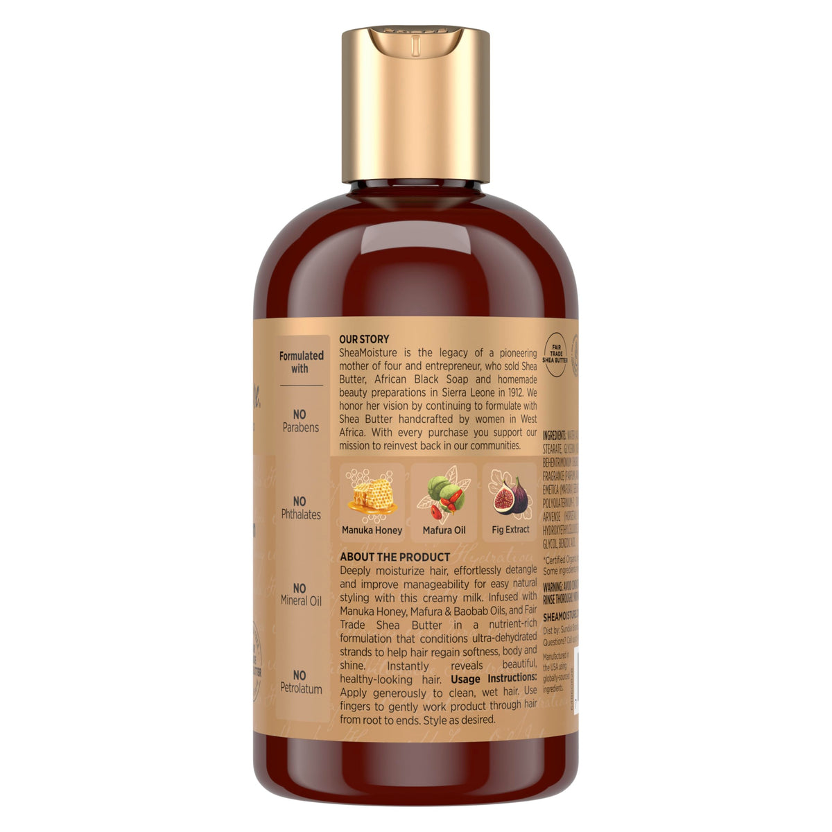 SheaMoisture pump and cap detail highlighting easy dispensing and mess-free use
