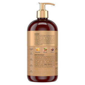 Shea Moisture pump and cap close-up showing easy dispense