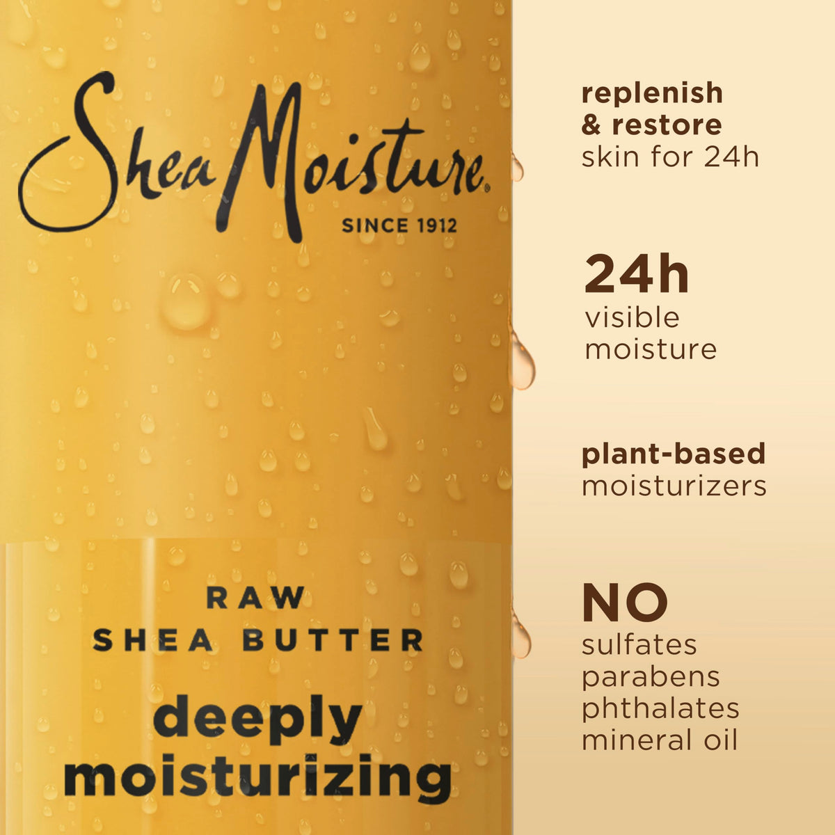 SheaMoisture creamy texture close-up demonstrating rich, hydrating lather