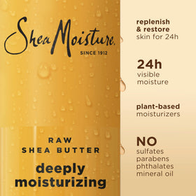 SheaMoisture creamy texture close-up demonstrating rich, hydrating lather