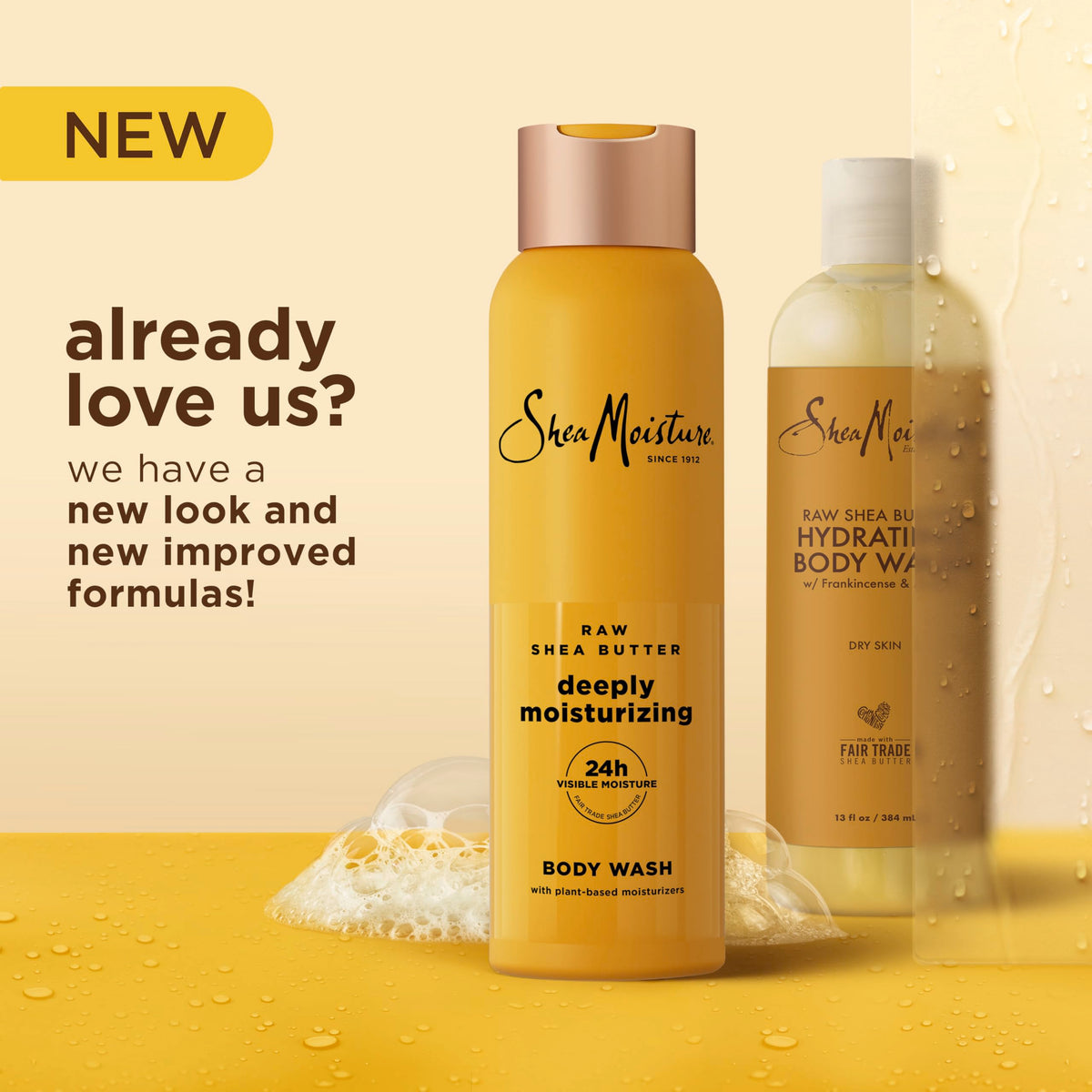 SheaMoisture label and pump close-up highlighting ingredient clarity and ease