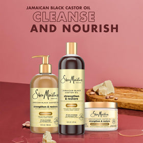 Shea Moisture shampoo foam closeup demonstrating gentle lather