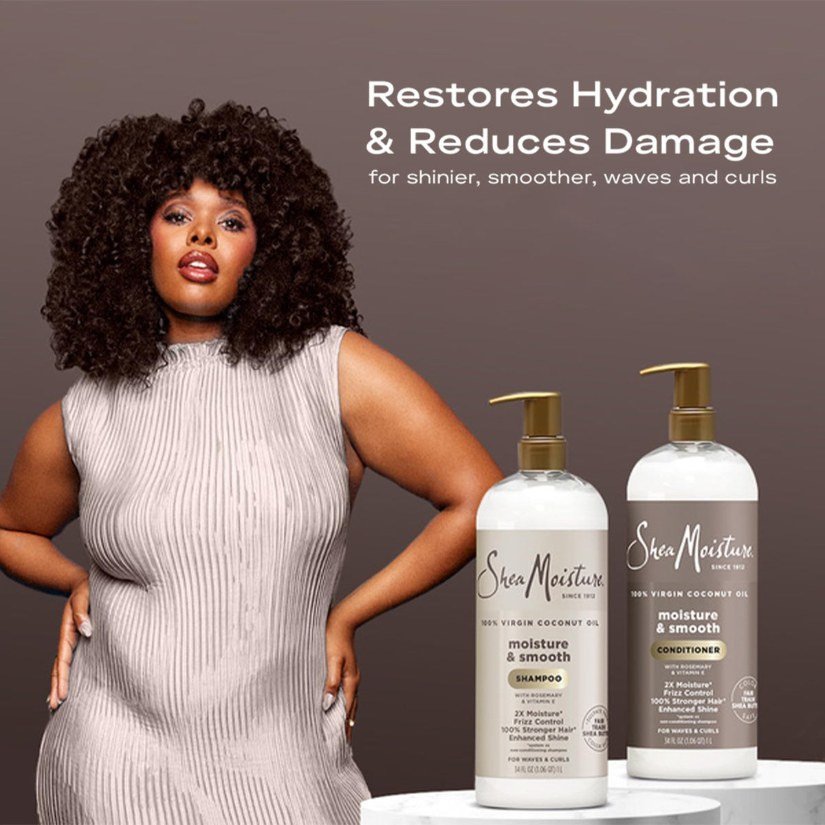 SheaMoisture shampoo foam lather showing gentle cleansing action
