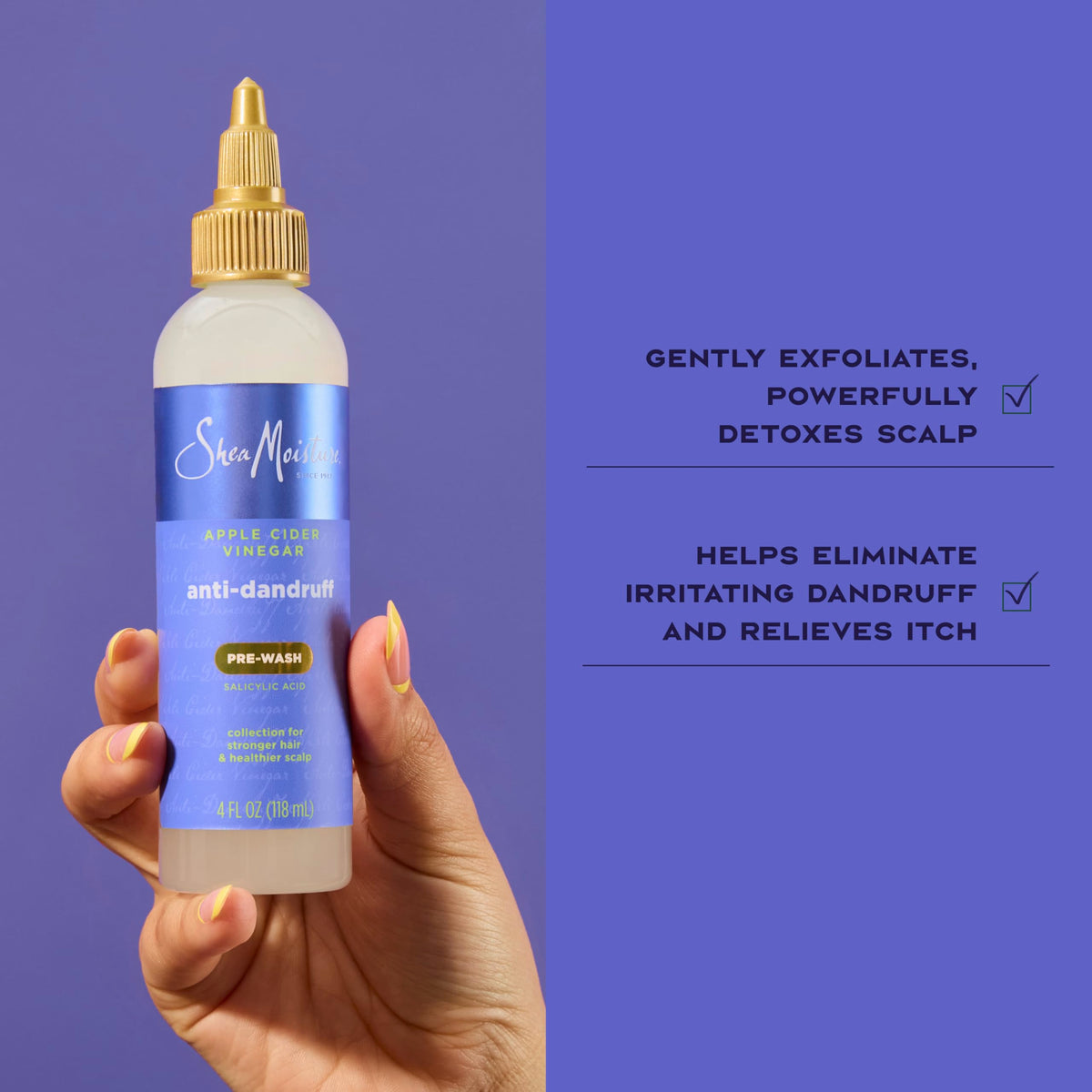 SheaMoisture bottle size comparison illustrating travel-friendly 4 oz benefit