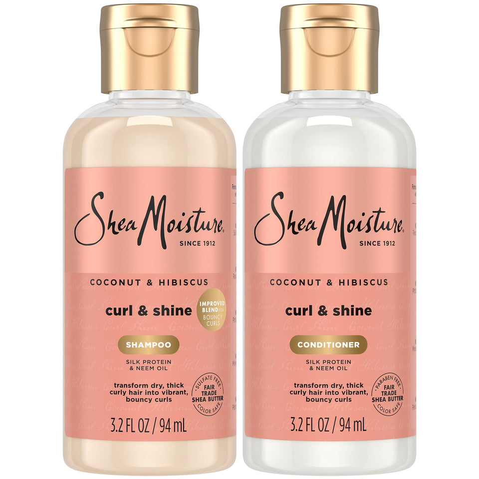 SheaMoisture travel set front packaging showing bottles and branding for easy recognition