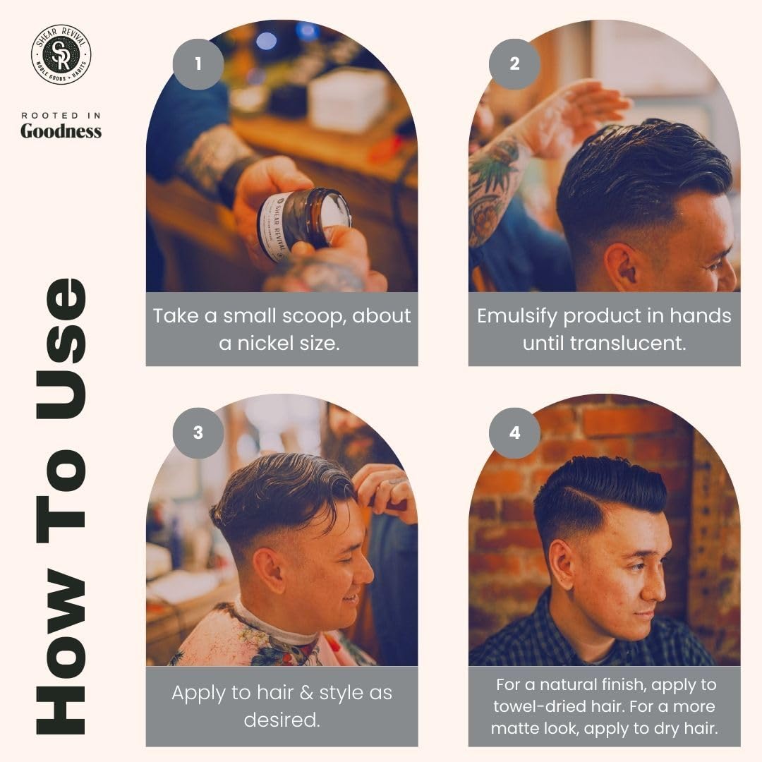 Shear Revival styled hair lifestyle image showing matte texture and natural-looking hold