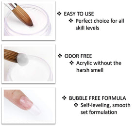 Sheba Nails brush applying a dry bead illustrating easier control and cleaner application