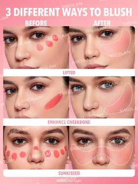 SHEGLAM blended cheeks displaying matte finish and natural-looking color