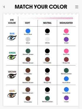 SHEGLAM Boldline beside eye-shadow palette pairing for complementary color looks