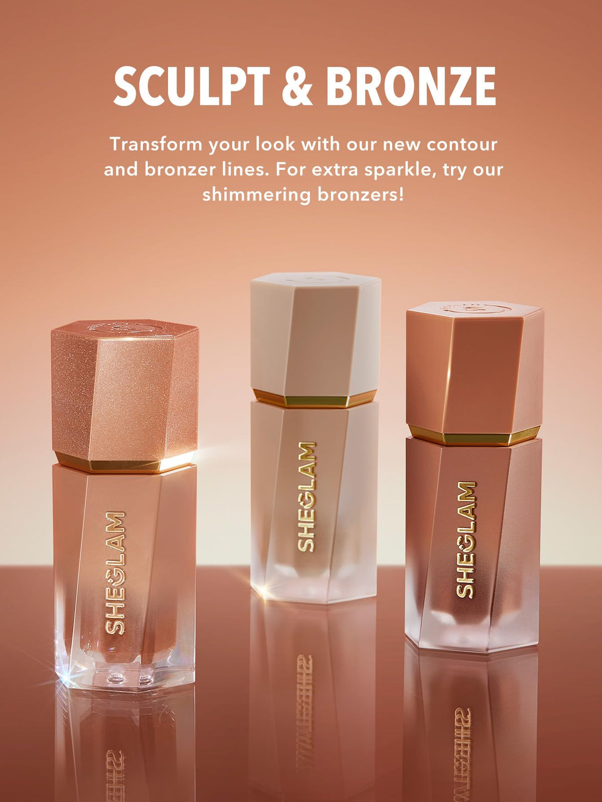 SHEGLAM product next to coin for size comparison and travel convenience