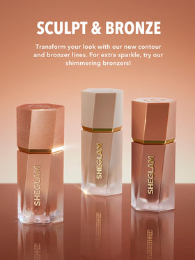SHEGLAM product next to coin for size comparison and travel convenience