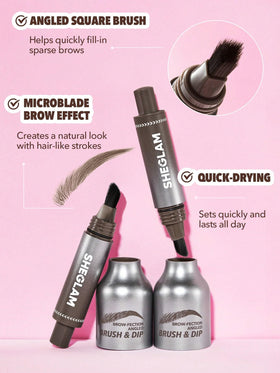 SHEGLAM angled brush close-up revealing tip precision for hair-like strokes benefit