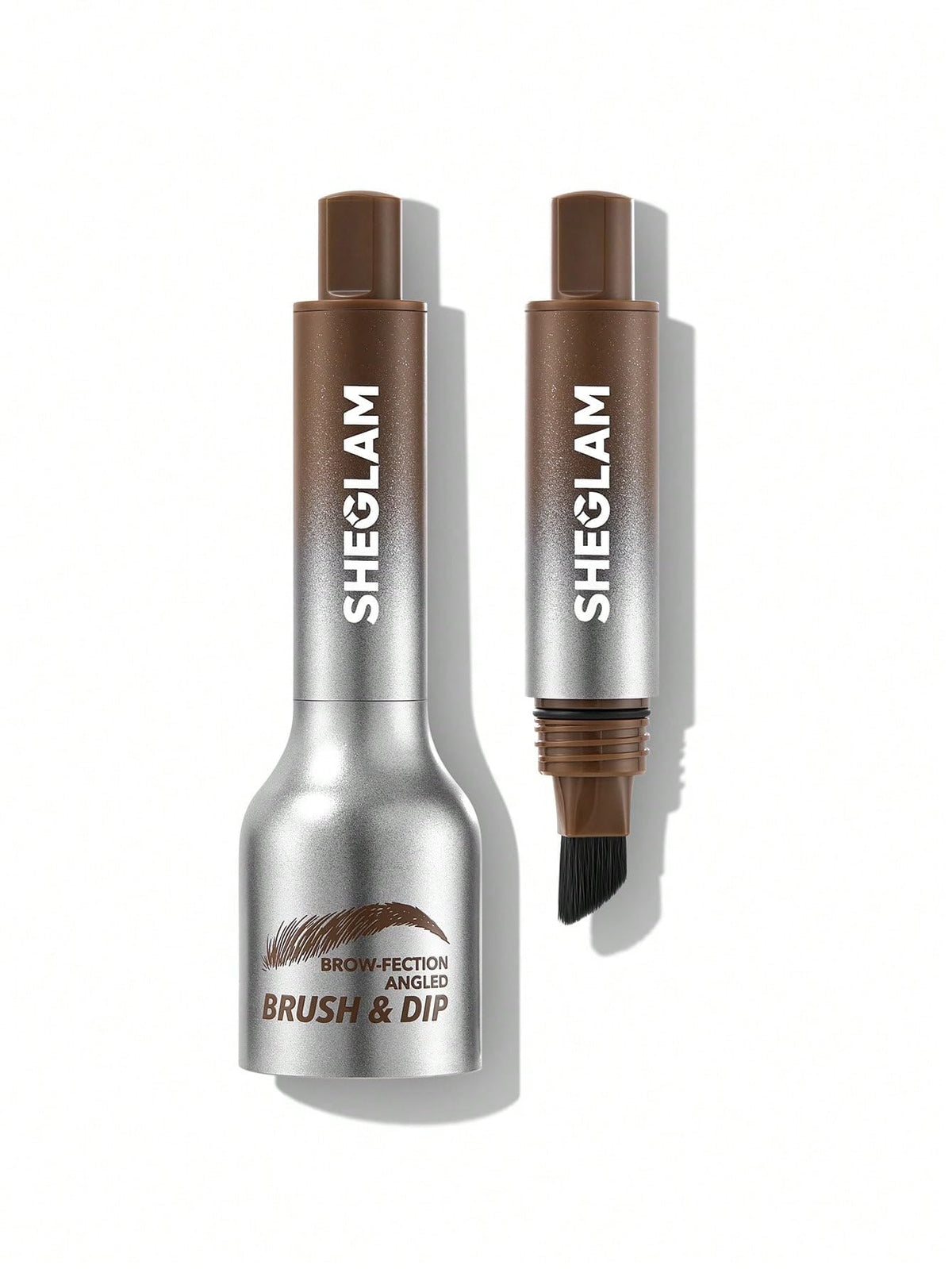 SHEGLAM front packaging showing product and Taupe shade benefit: easy identification