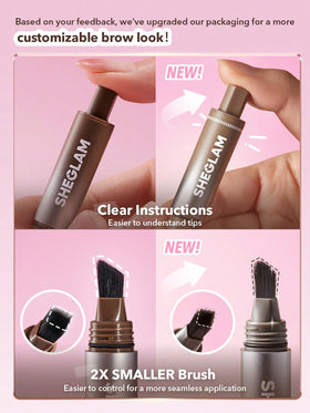SHEGLAM pen creating microblade-style strokes on skin to show natural look benefit