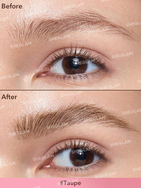 SHEGLAM Taupe swatches on arm illustrating buildable coverage and color match benefit
