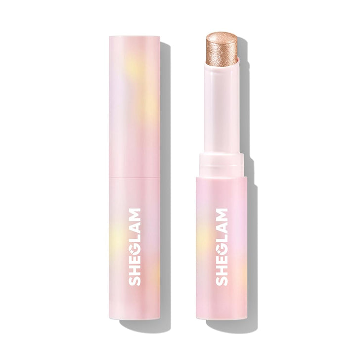 SHEGLAM Champagne Gleam front view of stick showing sleek packaging and quick application