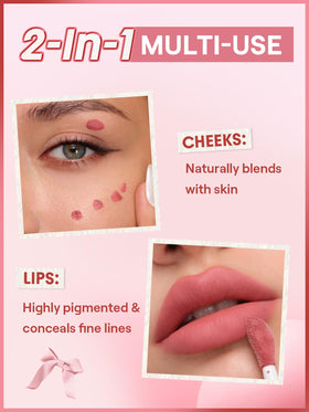 SHEGLAM blending tint on cheek showing effortless diffusion benefit