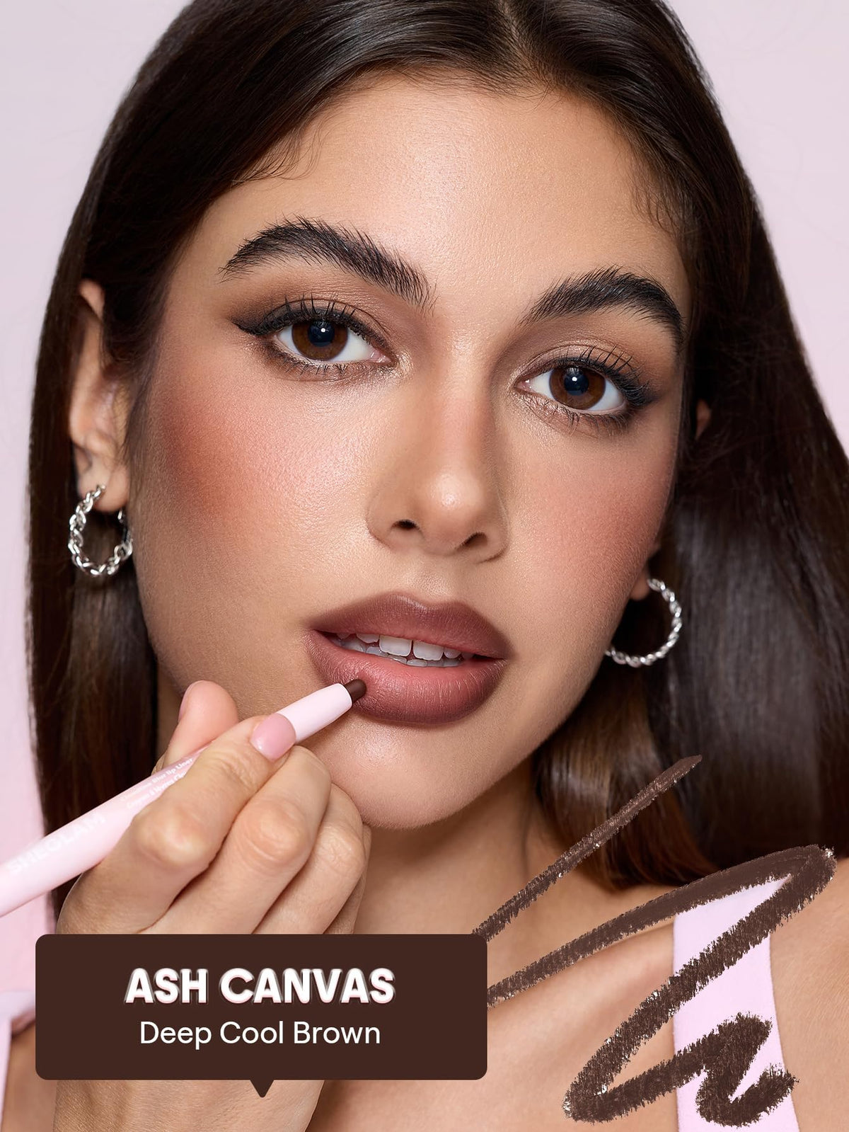 SHEGLAM ash canvas swatch stroke on skin showing smooth blendable texture