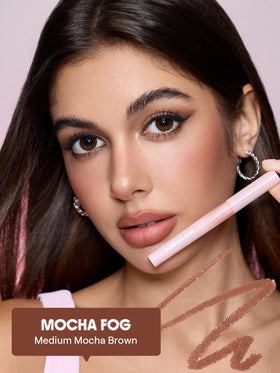 SHEGLAM Cloudline Mocha Fog texture swatch on skin showing smooth blendability
