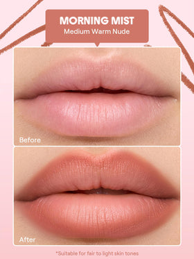 SHEGLAM Cloudline pencil tip close-up revealing creamy texture and precise application benefit