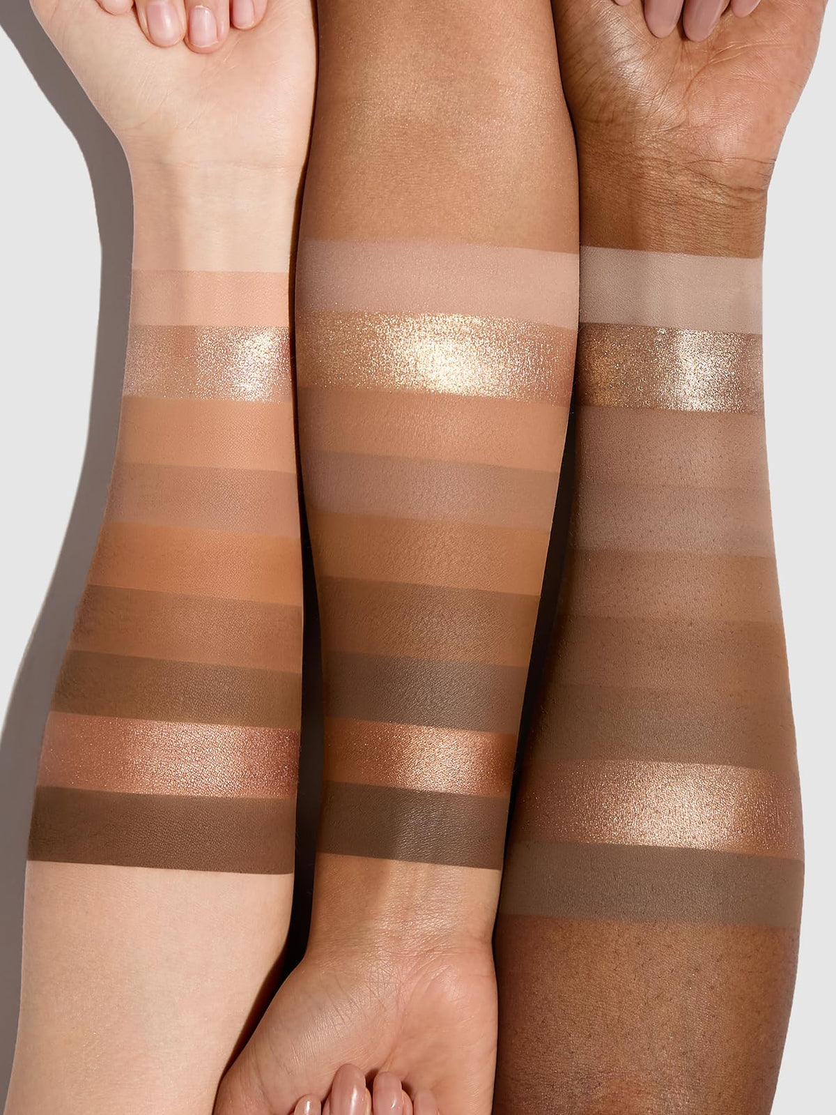 SHEGLAM Coffee Shop palette held in hand to show size and real-life scale