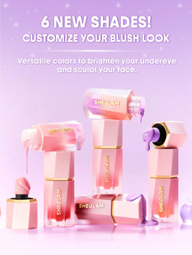 SHEGLAM Color Bloom flushed cheek showing blended Candy Apple for natural radiance