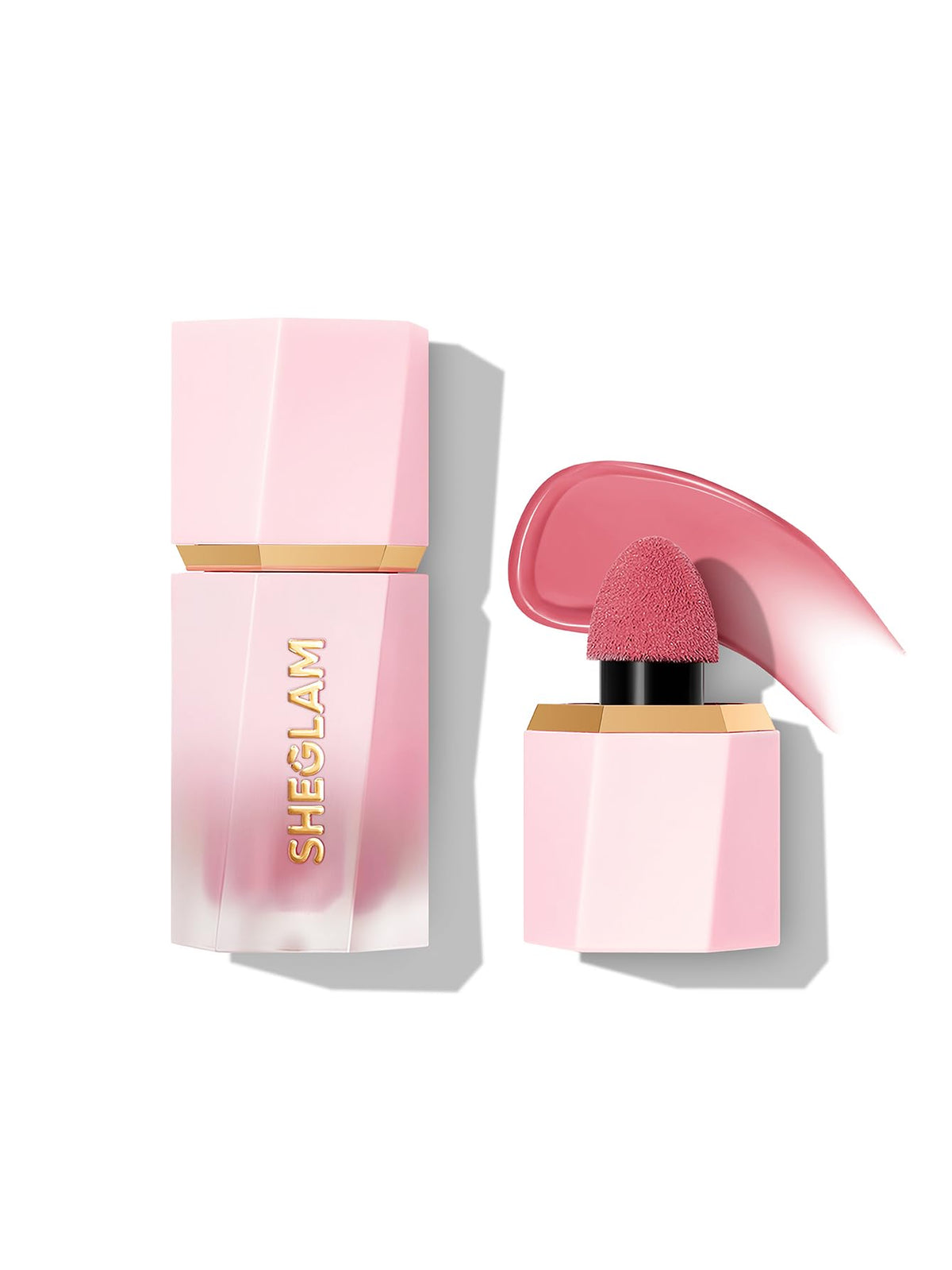 SHEGLAM front packaging showing Love Cake shade and matte benefit