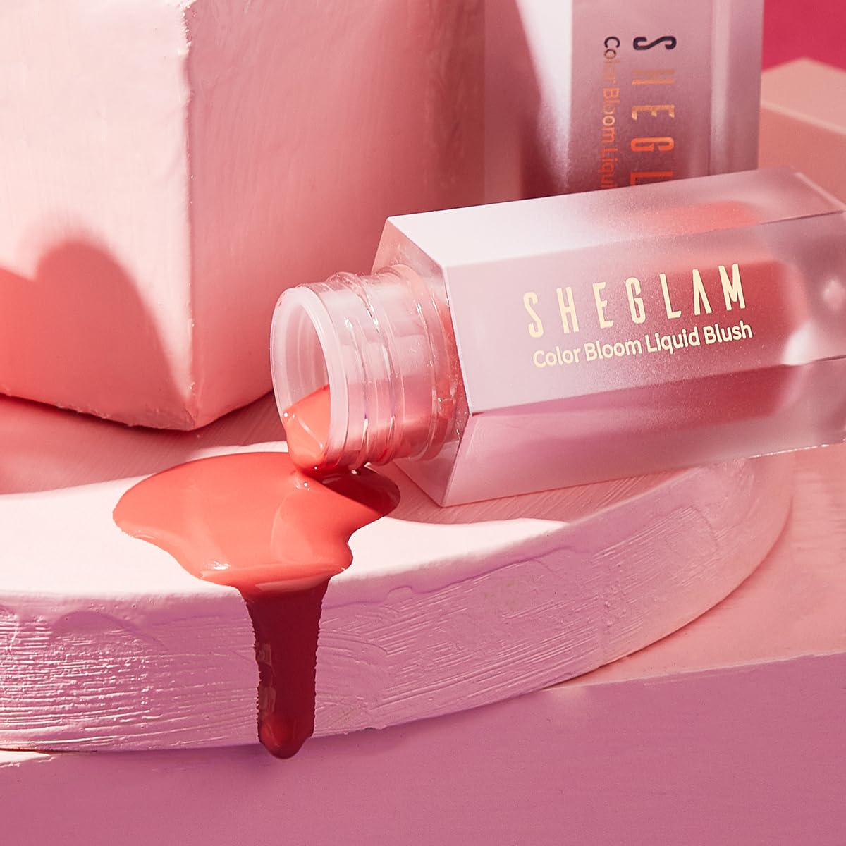 SHEGLAM arm swatch of Love Cake showing vibrant matte color payoff