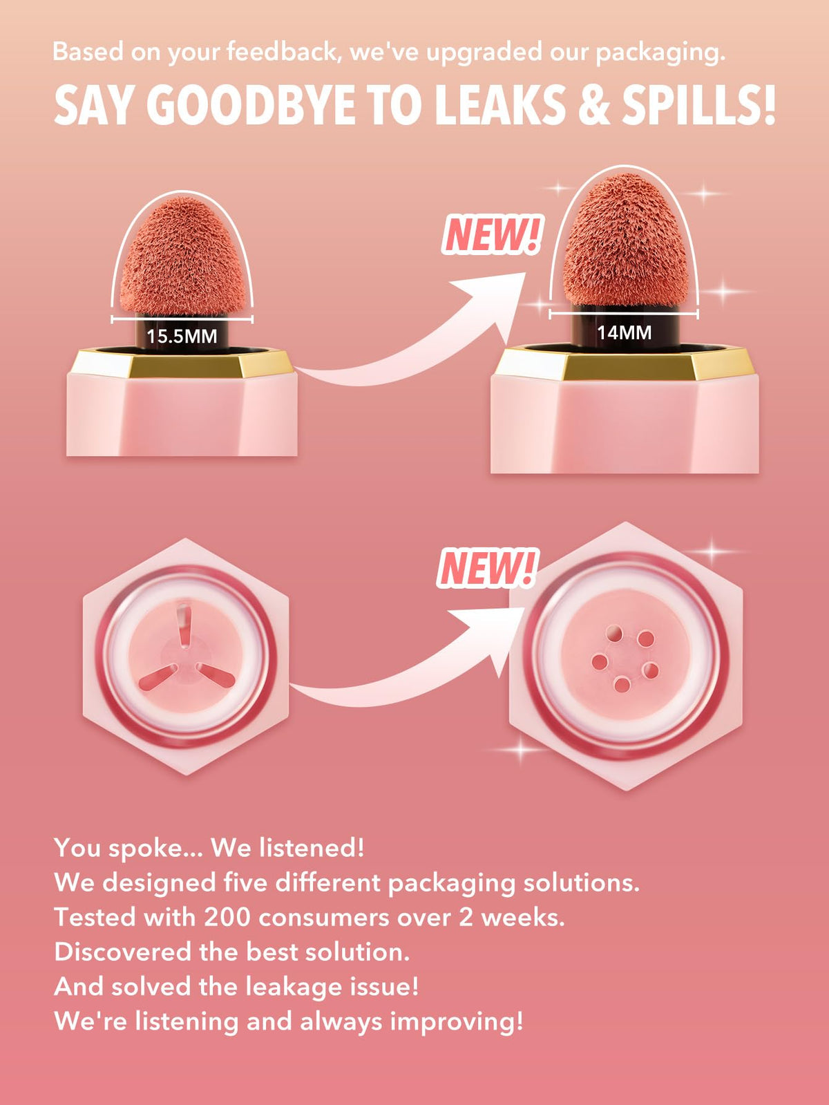 SHEGLAM liquid texture spread on surface showing blendable, lightweight finish