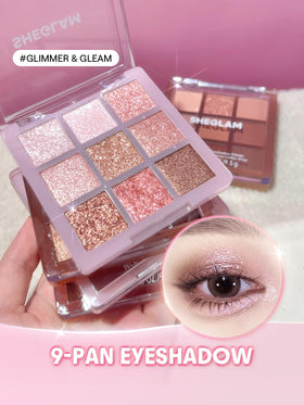 SHEGLAM compact held in hand showing scale and portability benefit easy travel storage
