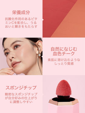 SHEGLAM Devoted applied on cheeks demonstrating natural flush