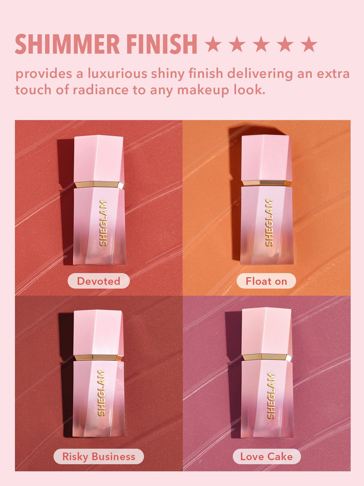 SHEGLAM product on cheek in lifestyle shot highlighting natural luminous glow and hydrated appearance