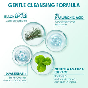 SHEGLAM ingredient label closeup featuring Centella Asiatica and keratin