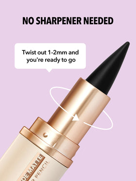 SHEGLAM pencil creating a sharp wing on eyelid, long-lasting definition benefit