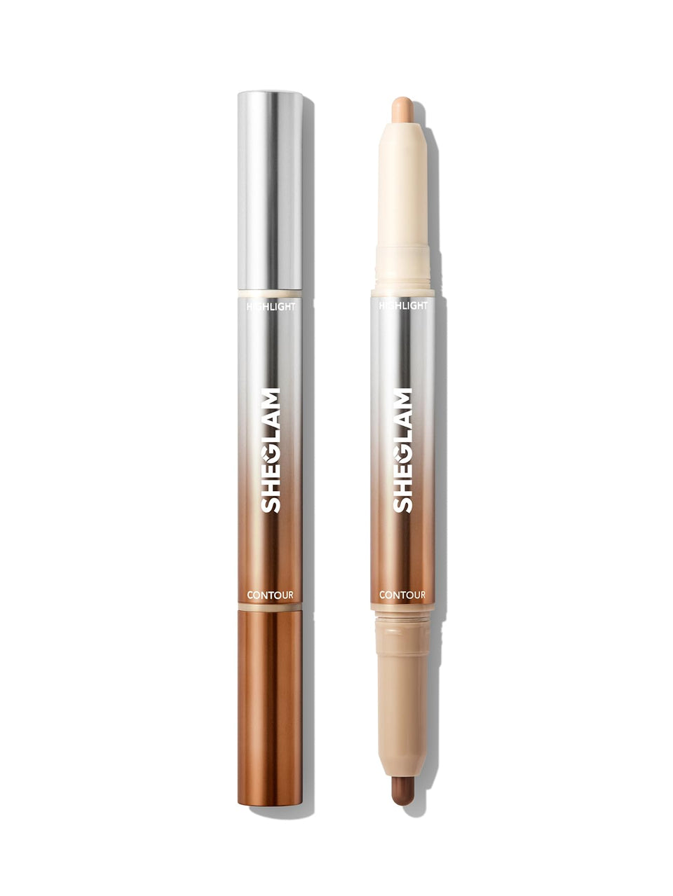 SHEGLAM Fine Line front view showing dual-ended pen and compact design