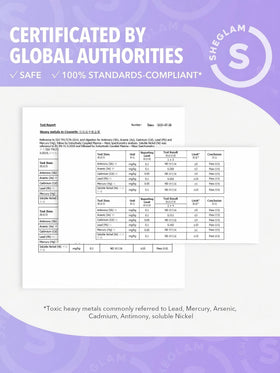 SHEGLAM fine line label and ingredients view supporting informed use