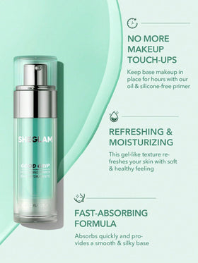 SHEGLAM primer spread on hand to show smooth blending and mattifying benefit