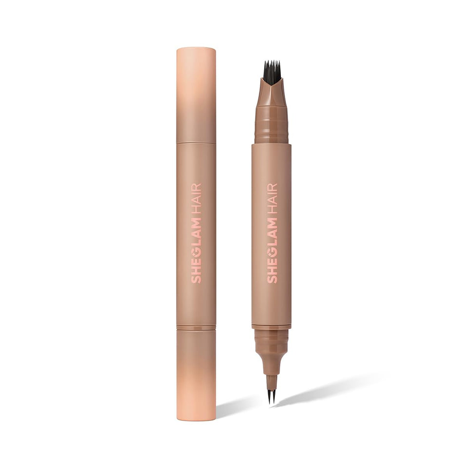 SHEGLAM HAIR pen front view showing compact design and ebony shade benefit