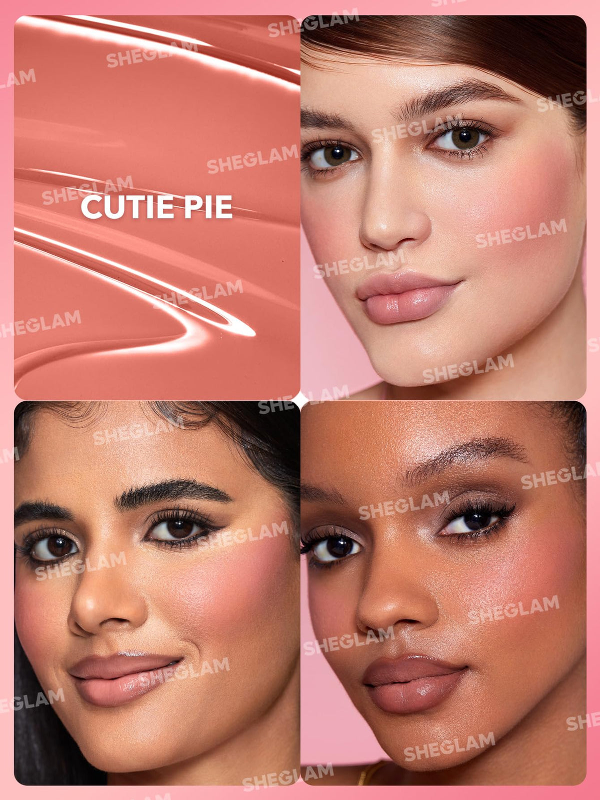 SHEGLAM ingredient label highlighting vitamin C for brightening benefit