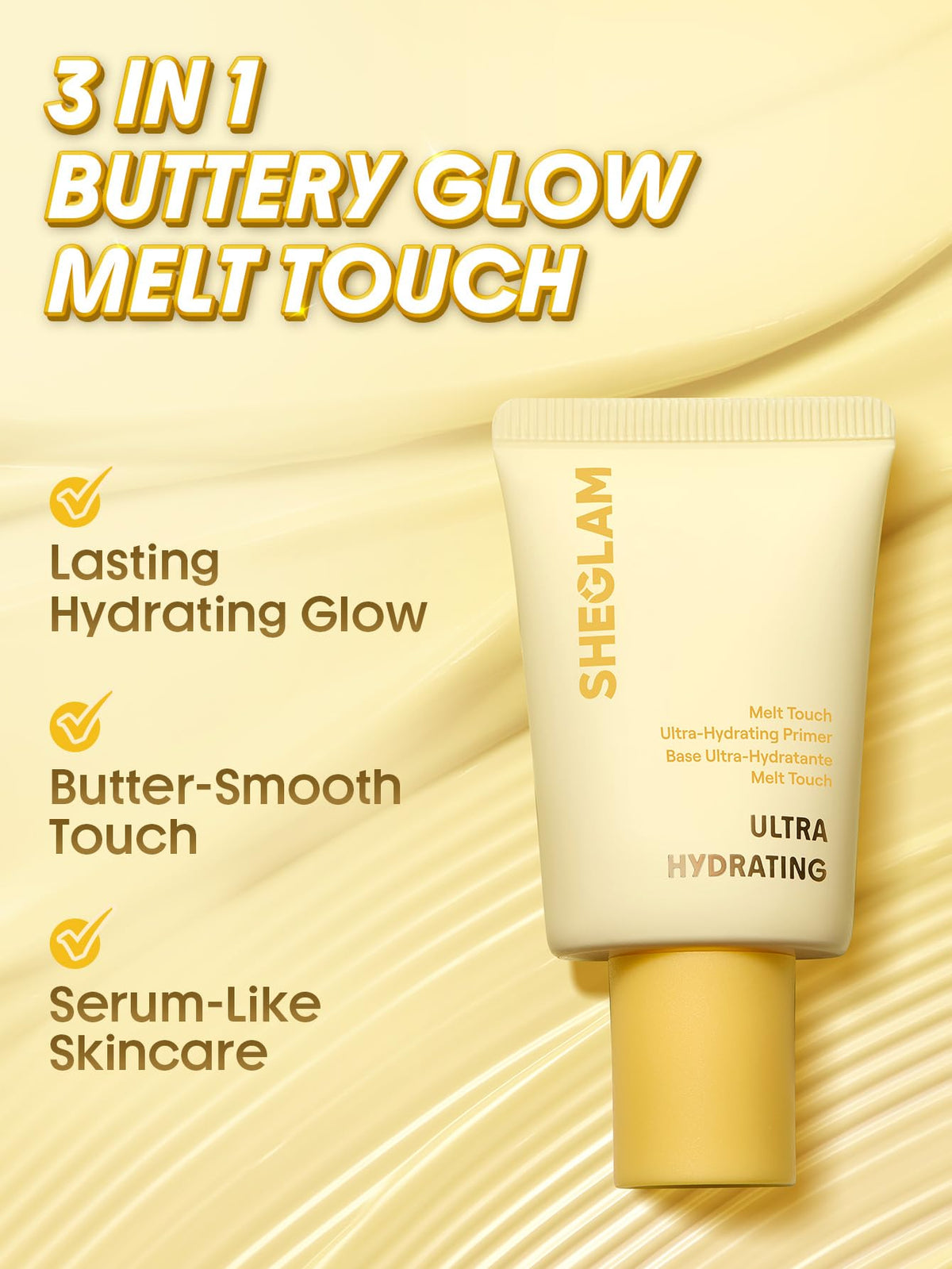 SHEGLAM ingredients shot with shea butter and squalane, barrier support