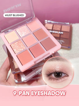 SHEGLAM palette applied on model for a soft daytime look