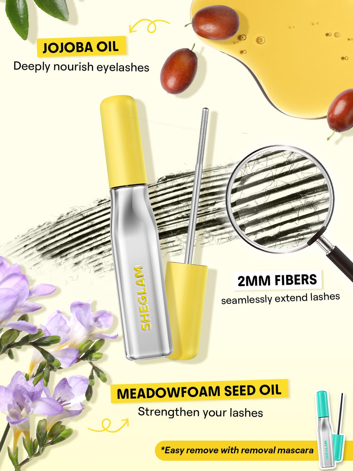 SHEGLAM Lashlighter being applied in lifestyle scene showing easy everyday use benefit